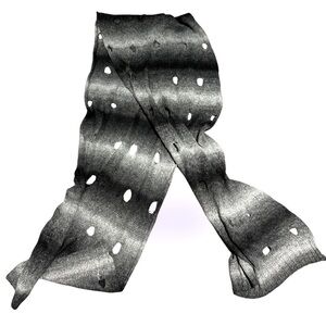 Vintage polka dot distressed holes wool scarf